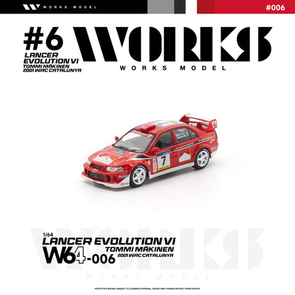 ＜予約商品＞1/64 MITSUBISHI LANCER EVOLUTION VI TOMMI MAKINEN 2001 WRC CATALUNYA ※2026年9月以後入荷予定