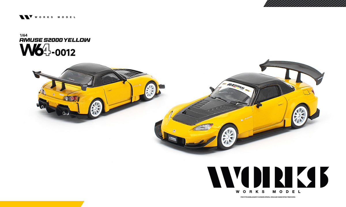 ＜予約商品＞1/64 AMUSE S2000 YELLOW アミューズ S2000 イエロー ※2027年8月以後入荷予定
