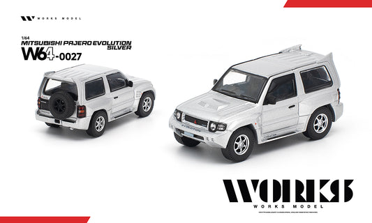 ＜予約商品＞1/64 MITSUBISHI PAJERO EVOLUTION SILVER 三菱 パジェロ エボリューション シルバー ※2027年8月以後入荷予定