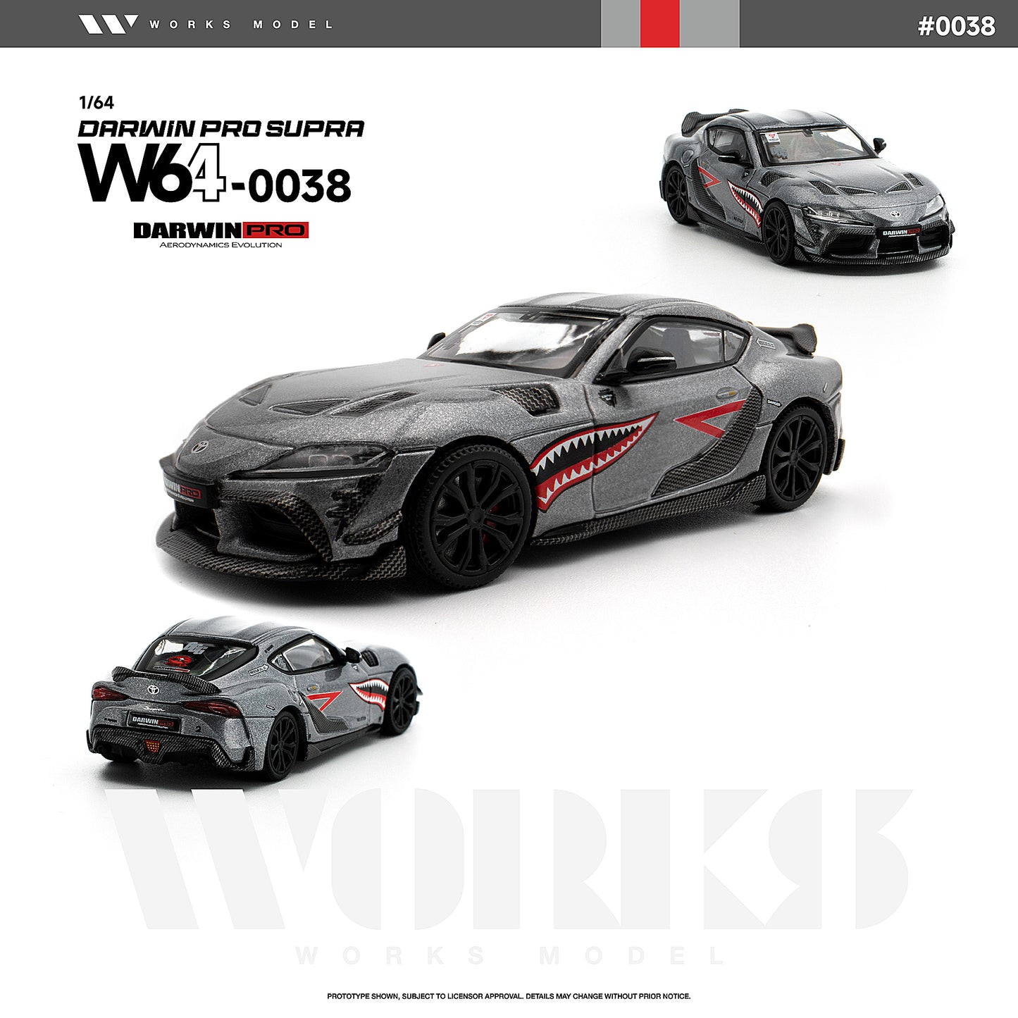 ＜予約商品＞1/64 DARWIN PRO SUPRA CARBON GREY ※2026年12月以後入荷予定