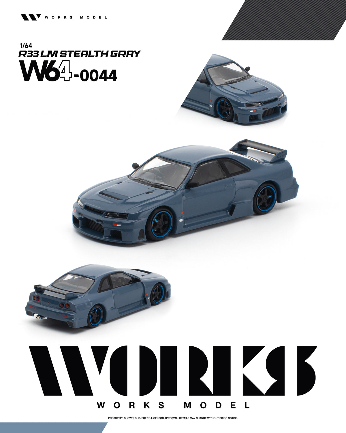 ＜予約商品＞1/64 R33 LM STEALTH GRAY　R33 LM ステルスグレー　 ※2027年9月以後入荷予定