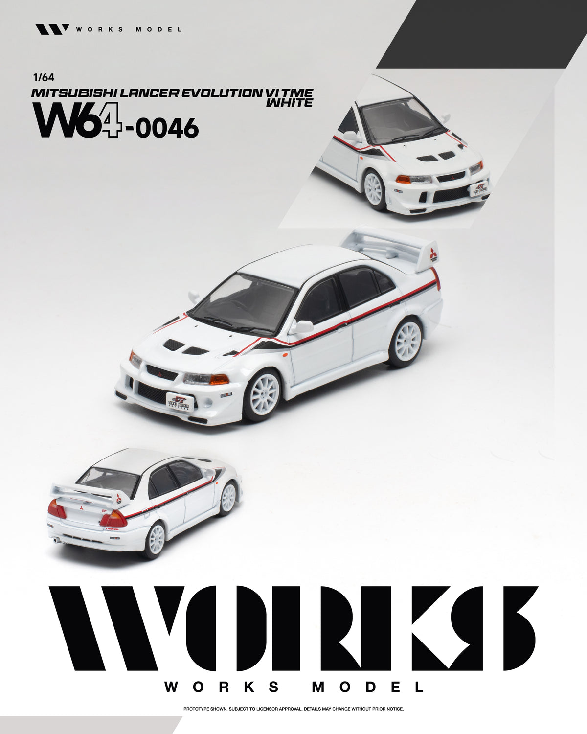 ＜予約商品＞1/64 MITSUBISHI LANCER EVOLUTION VI TOMMI MAKINEN WHITE 三菱 ランサーエボリューション VI トミ・マキネン ホワイト※2027年9月以後入荷予定