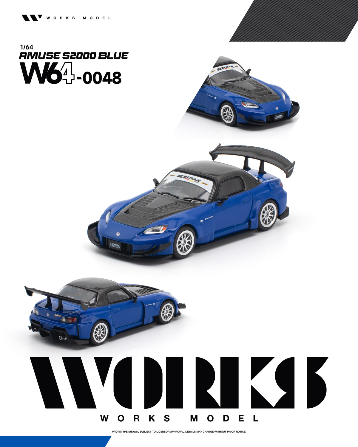 ＜予約商品＞ 1/64 AMUSE S2000 GT1 TURBO BLUE　アミューズ S2000 GT1 ターボ ブルー　 ※2027年9月以後入荷予定
